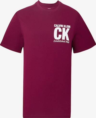 XS dydžio Marškinėliai iš Calvin Klein, spalva – ciklameno spalva / balta, Prekių apžvalga