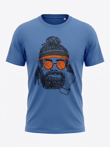karlskopf Shirt 'BASKETBALLER' in Blue: front