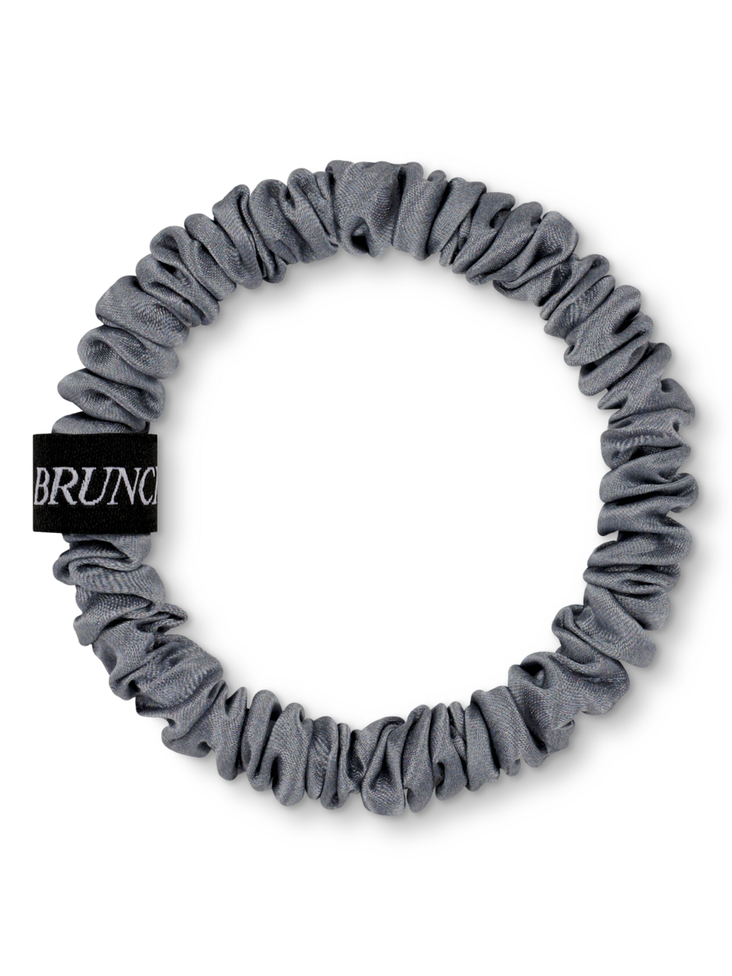 BRUNCHIES® Haarschmuck 'BRUNCHIES® "WARM GREY FOG" Seiden Scrunchie für den perfekten Halt und Glanz im Haar'‌‌‌‌‌‌‌‌‌‌ in Grau: Vorderseite