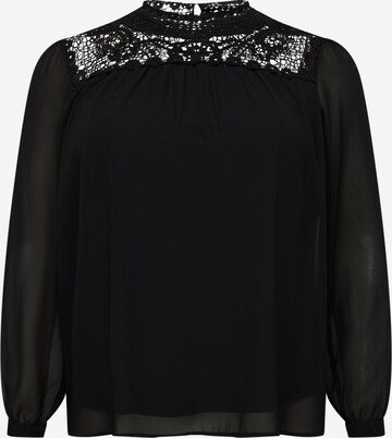 ONLY Carmakoma Blouse 'NEW CAT' in Black: front