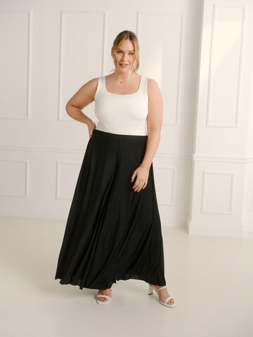 Guido Maria Kretschmer Curvy Wide leg Broek 'Samantha' in Zwart