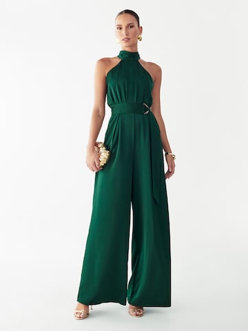BWLDR Jumpsuit 'CREST' in Groen: voorkant