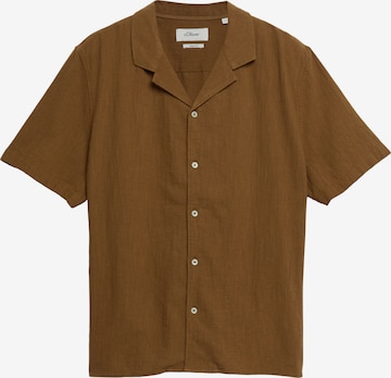 s.Oliver Hemd in Braun: Vorderseite