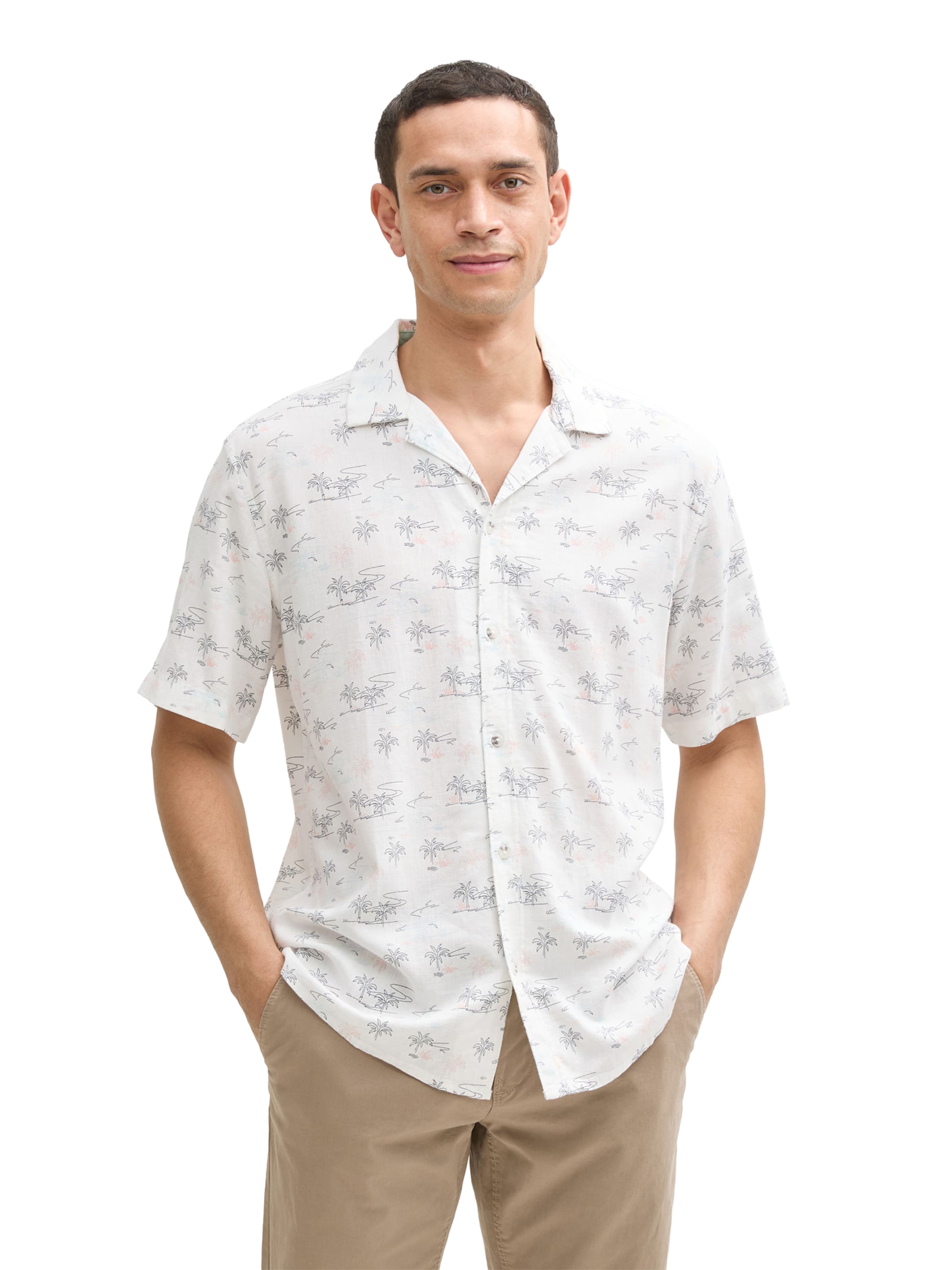 TOM TAILOR Regular fit Srajca | bela barva: sprednja stran