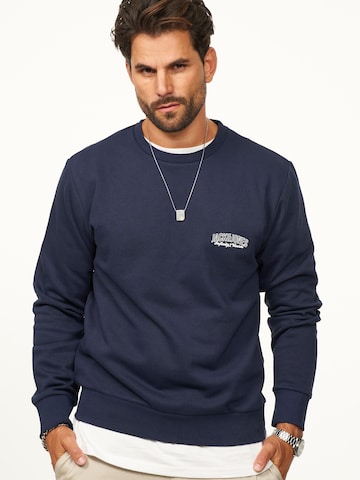 JACK JONES Sweatshirt 'JJETERNITY'‌‌‌‌‌‌‌‌ in Blau: Vorderseite