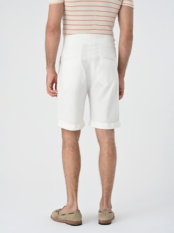 Antioch Regular Pleat-front trousers in White
