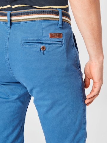 INDICODE JEANSregular Chino hlače 'Royce' - plava boja