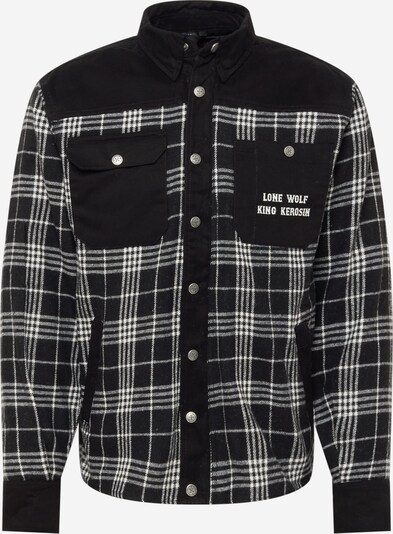 King Kerosin Hemd 'Workwear' in schwarz / weiß, Produktansicht