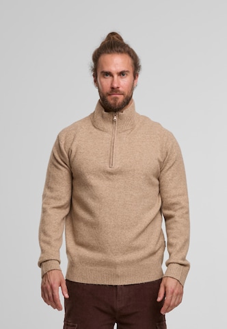Pull-over 'Bertrax' INDICODE JEANS en beige : devant