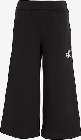 Wide leg Pantaloni de la Calvin Klein Jeans pe negru: față