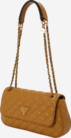 GUESS - Mala de ombro 'Giully' em castanho: frente