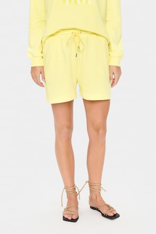 SAINT TROPEZ Regular Broek 'Lucie ' in Geel: voorkant