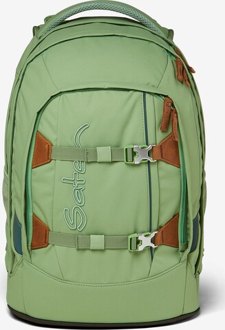 Satch Backpack in Green: front