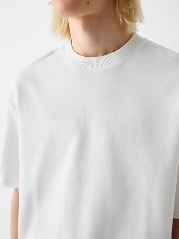 Sweat-shirt Bershka en blanc