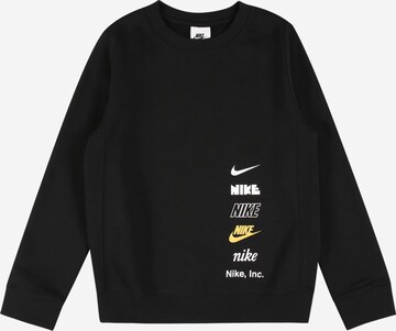 Bluză de molton de la Nike Sportswear pe negru: față