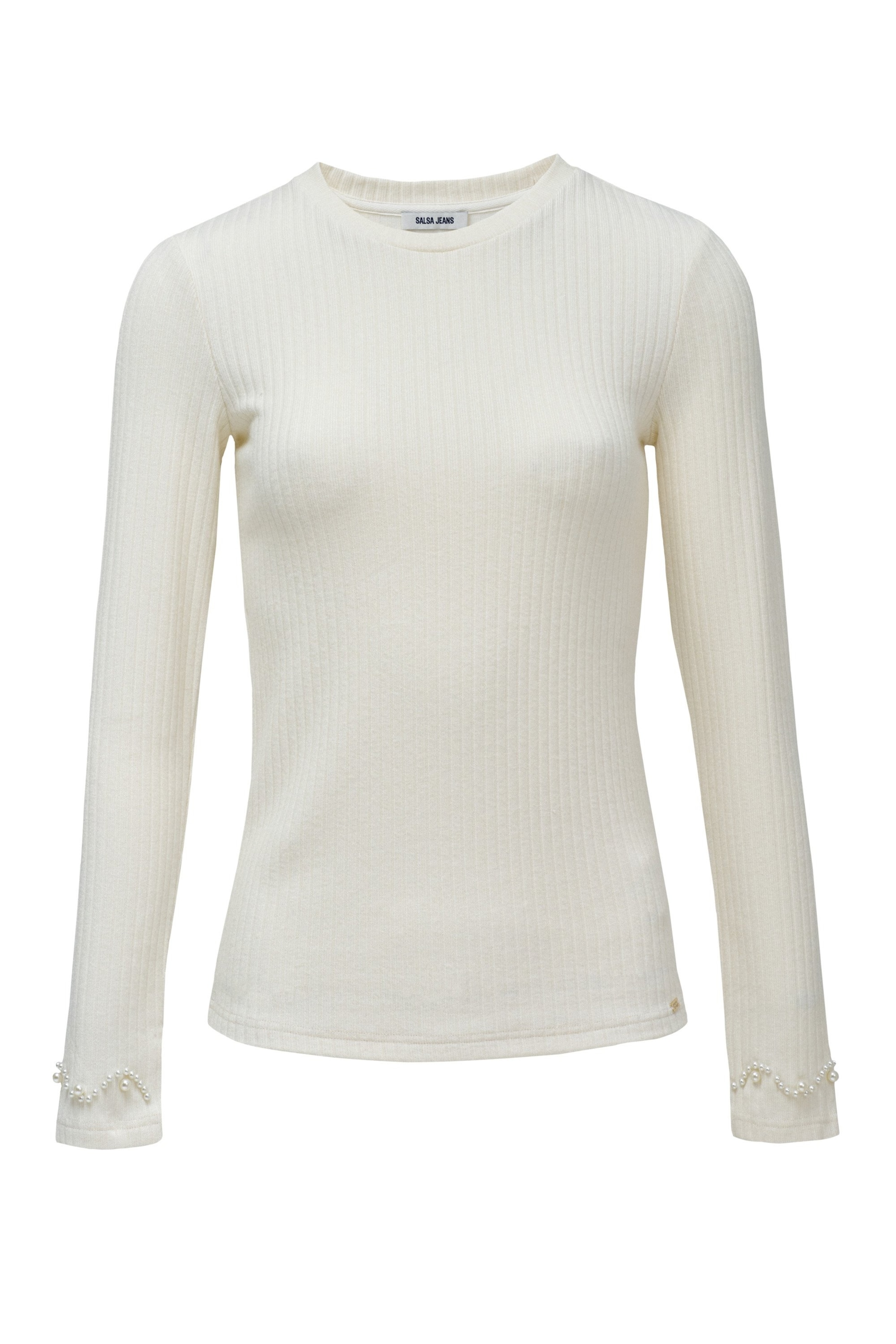 Salsa Jeans Langarm-shirts in Beige: Vorderseite