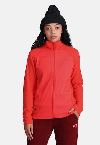 Kari Traa Athletic Fleece Jacket 'Kari' in Red: front