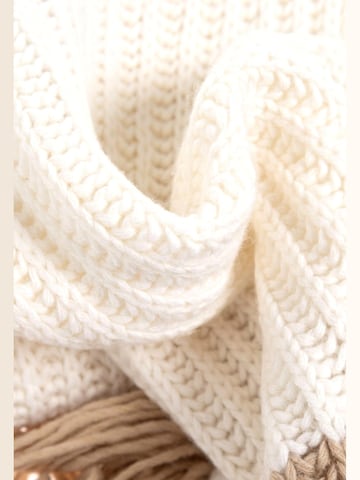 MOSCHINO Scarf 'Scarf with Logo' in Beige