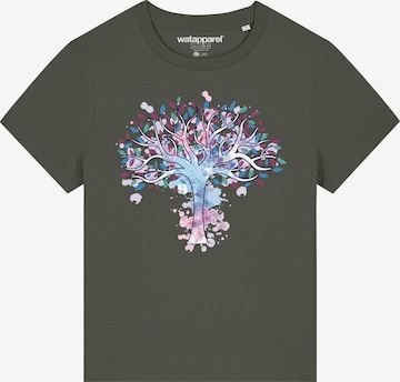 Watapparel Shirt ' Tree of life ' in Groen: voorkant