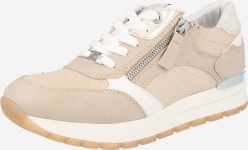 TOM TAILOR - Zapatillas deportivas bajas en beige: frente