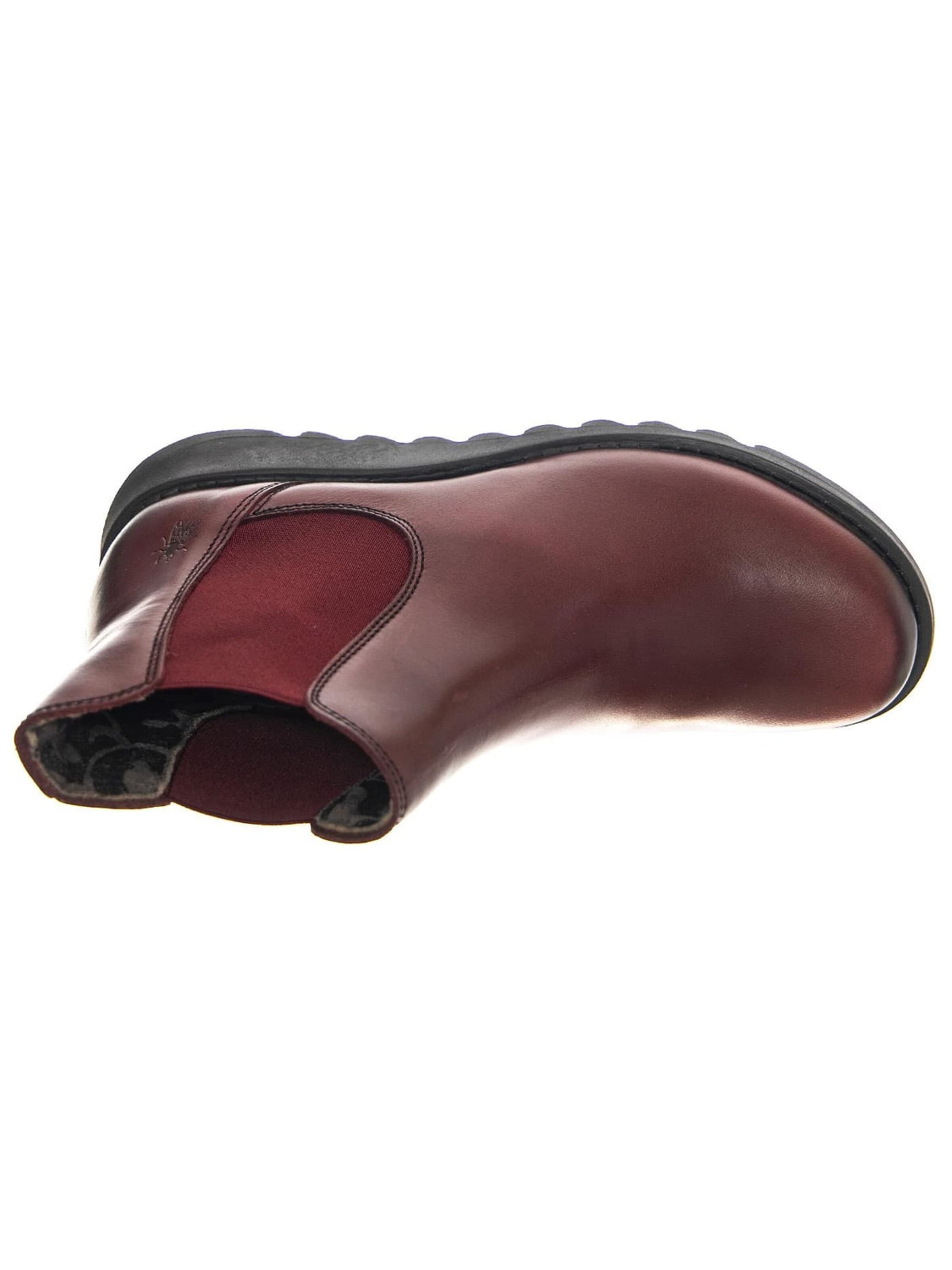 Boots chelsea 'W' Salv Rug Purple Elastic Burgundy Boots' di FLY LONDON in rosso