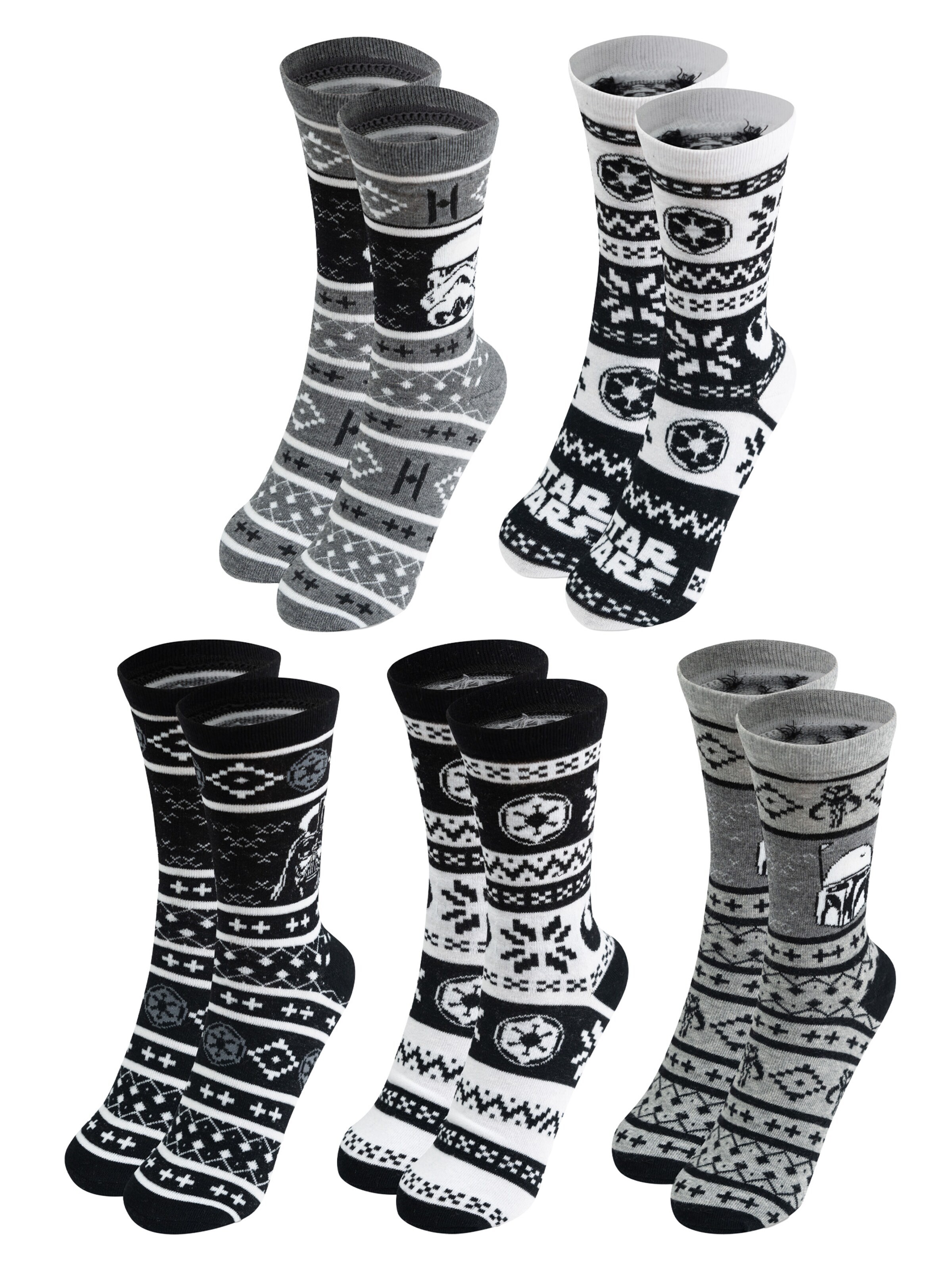 STAR WARS Socks 'Black & White' in Mixed colors: front