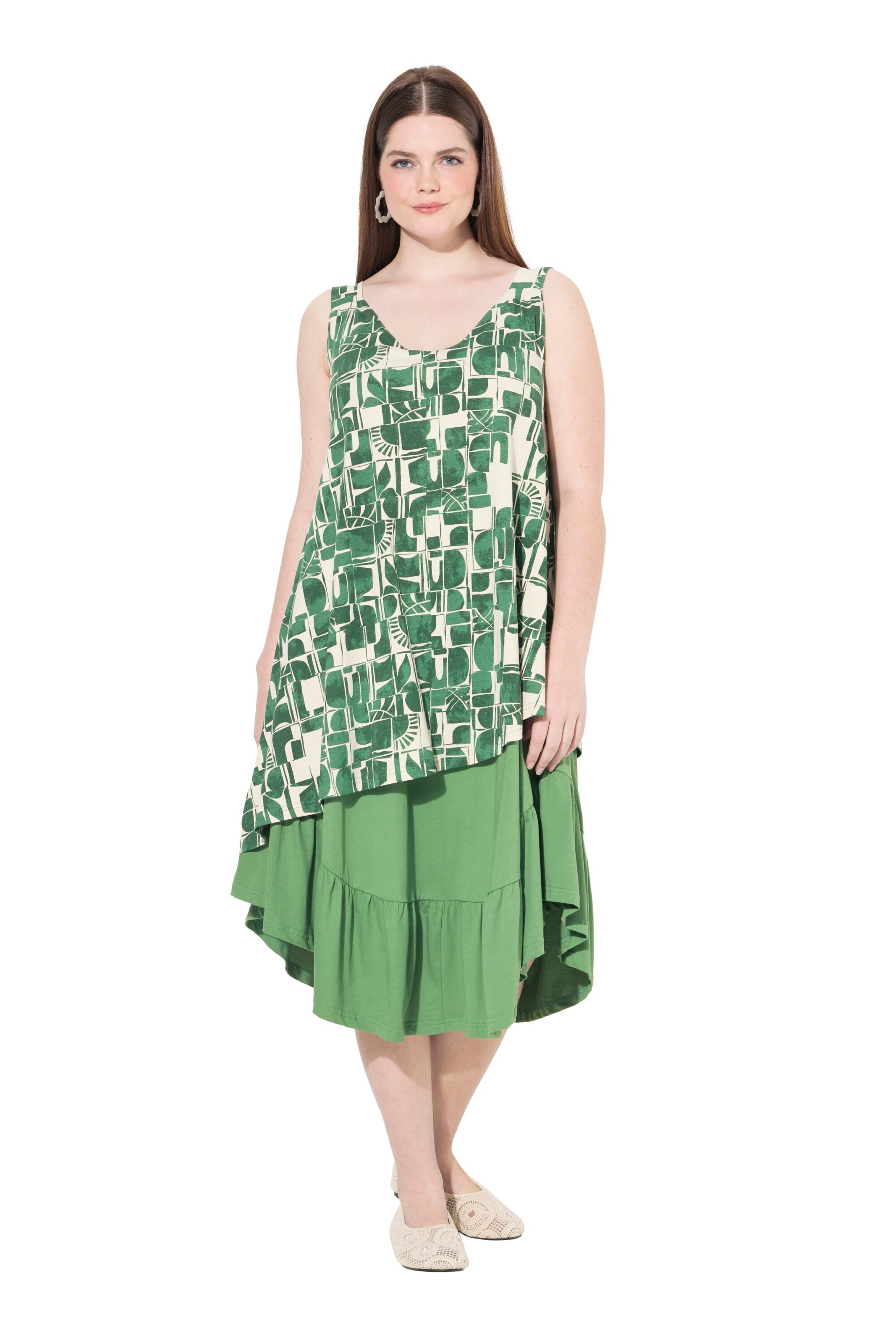 Ulla Popken Dress in Green: front