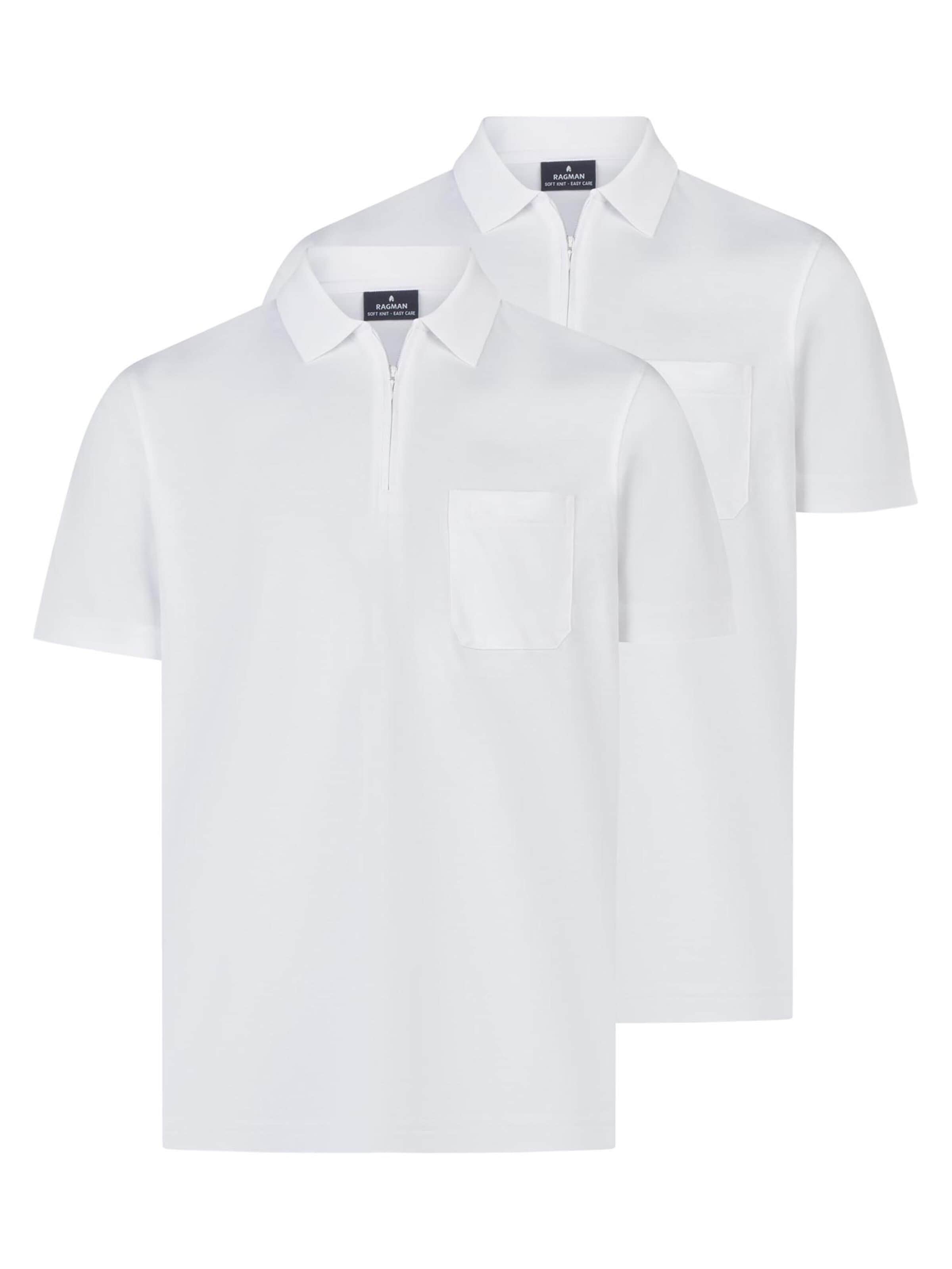Ragman Shirt 'Basic' in White: front
