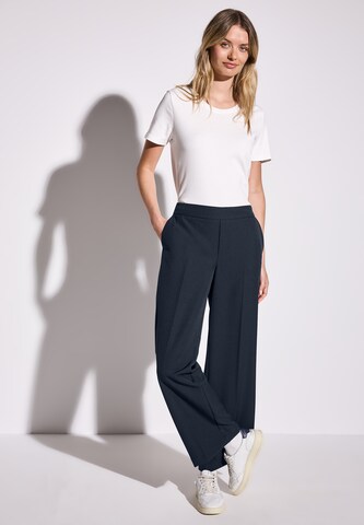 STREET ONE Wide Leg Hose in Blau
