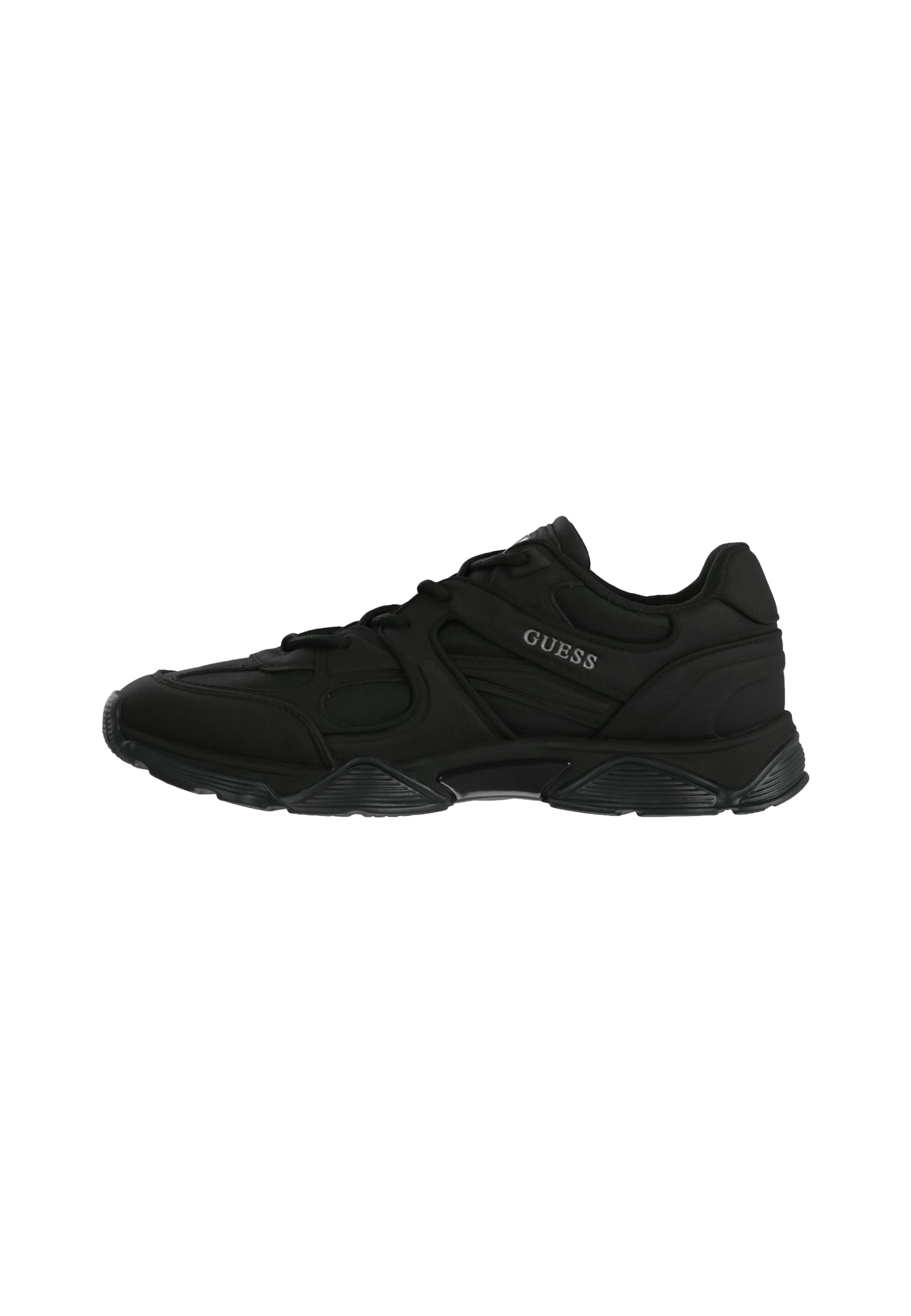 Sneaker low 'CARACOL' de la GUESS pe negru: față