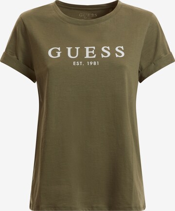 T-shirt GUESS en vert : devant