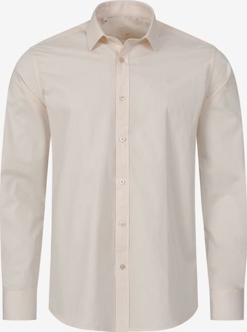 Indumentum Button Up Shirt in Beige: front