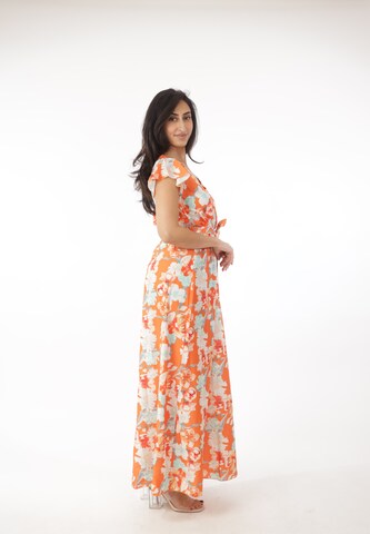 Elara Shirt Dress in Orange