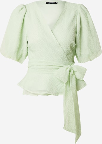 Gina Tricot Блузка 'Myra' в Зеленый: спереди