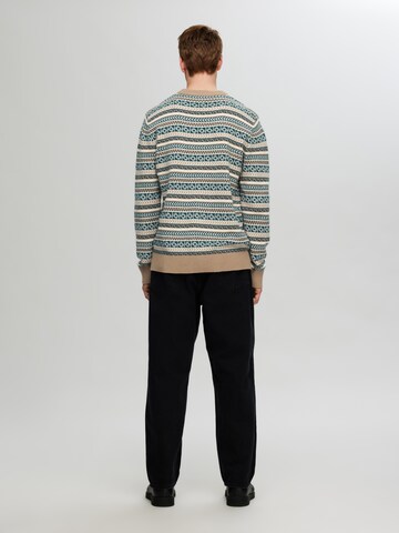SELECTED HOMME Sweater 'FADE' in Brown