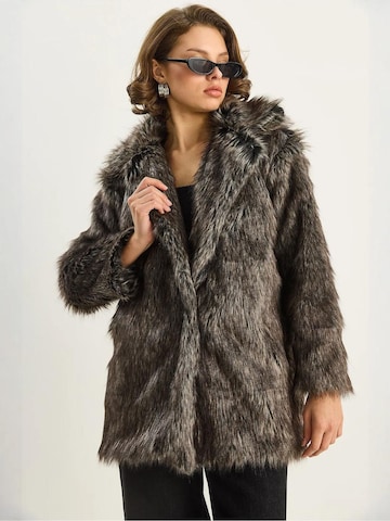 Bianco Lucci Winter Coat in Grey