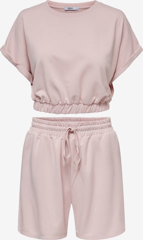 ONLY Sweatsuit 'Livvy' in Pink: front