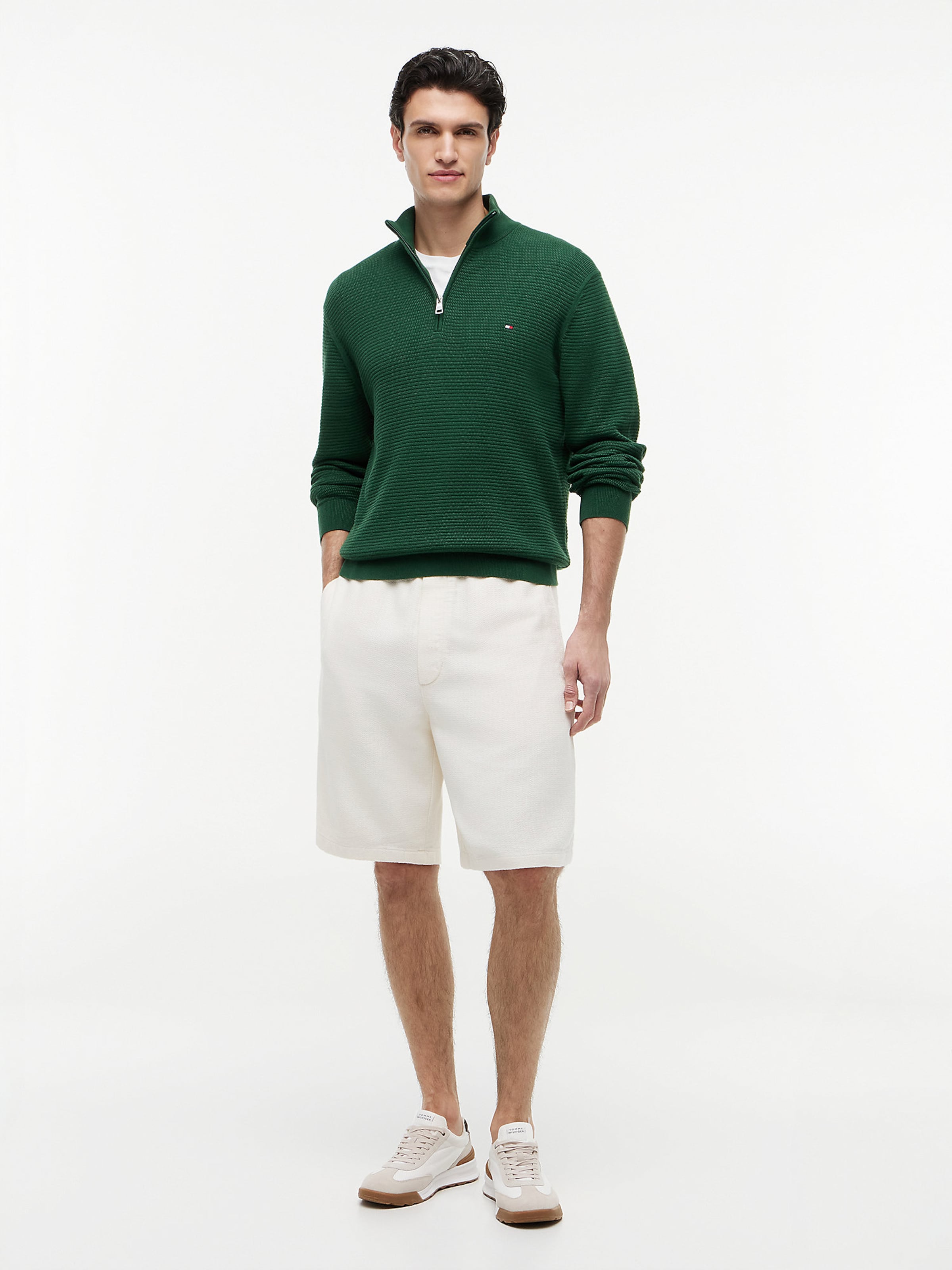Loosefit Pantalon TOMMY HILFIGER en blanc