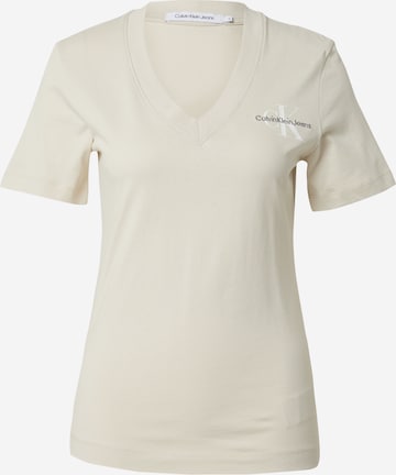 Calvin Klein Jeans - Camiseta en beige: frente