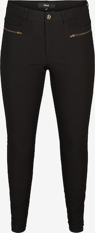 Pantalon 'Jeva' Zizzi en noir : devant