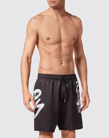 Pantaloncini da bagno 'Tiger' di Plein Sport in nero: frontale
