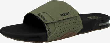 Claquettes / Tongs 'Fanning Slide' REEF en vert : devant