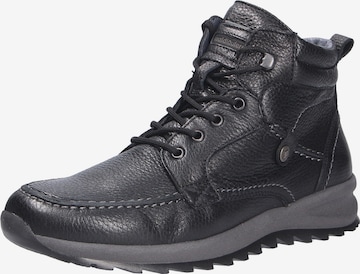 WALDLÄUFER Lace-Up Boots in Black: front