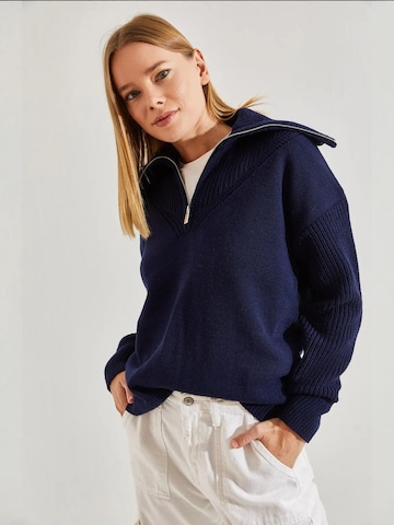 Bianco Lucci - Pullover em azul: frente