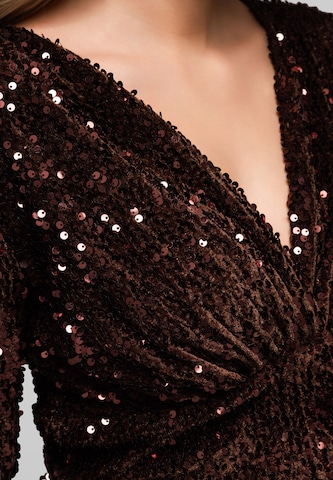 Ombre Evening Dress in Brown