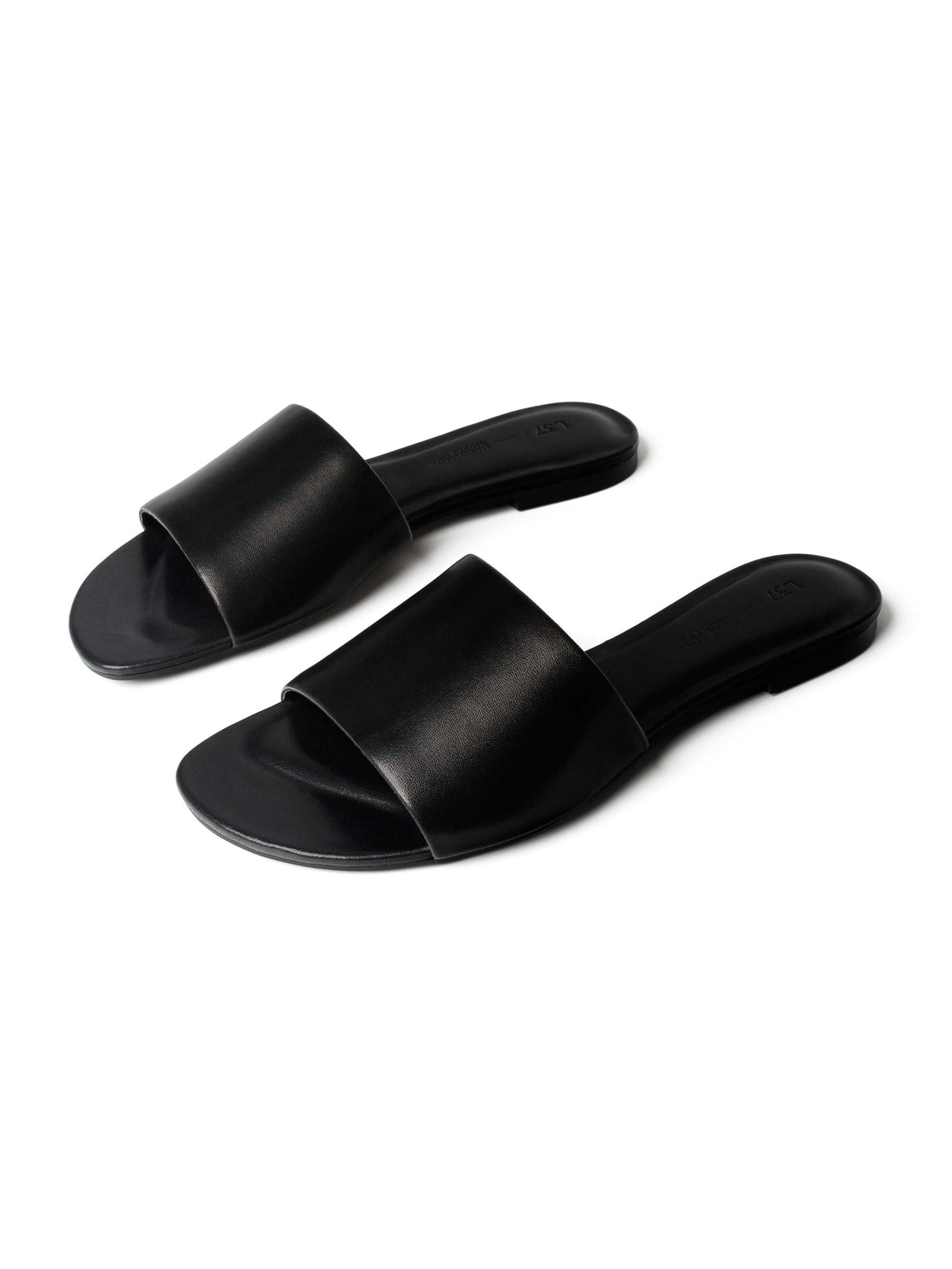 L37 HANDMADE SHOES - Pantufa 'ALL THE COLORS FADE' em preto