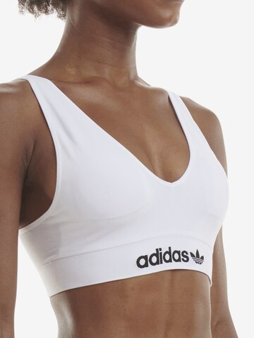 ADIDAS ORIGINALS Bustier BH ' Low Back ' in Wit