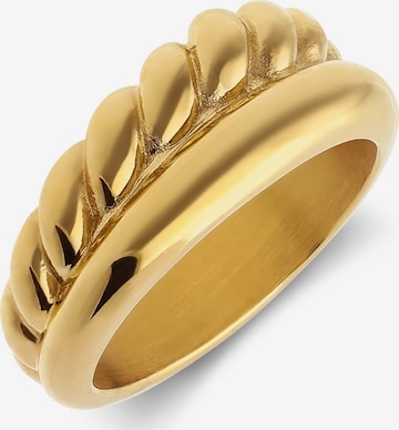 Lucardi Ring 'Klassisch' in Goud: voorkant