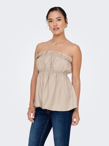 Haut 'ONLLINO' ONLY en beige : devant