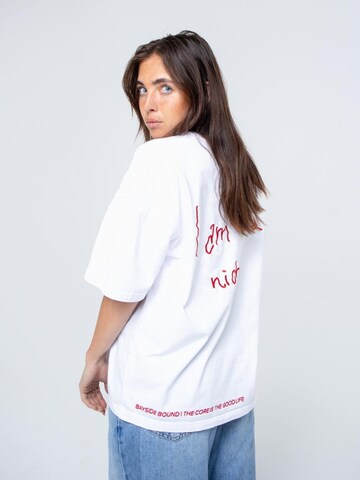 BAYSIDE BOUND Oversized shirt 'THE I AM NOT A NICHE UNISEX OVERSIZE TEE' in White